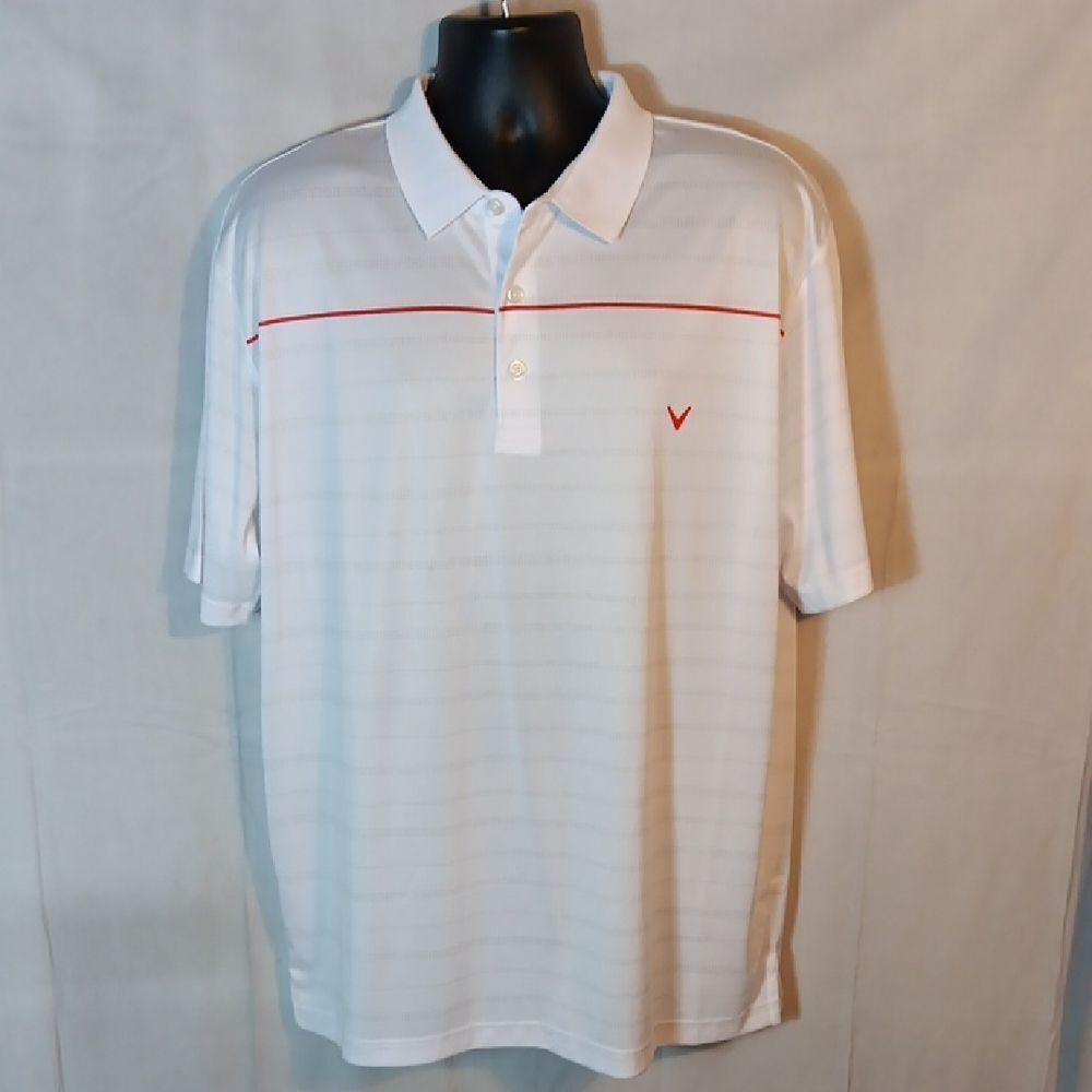 Callaway V Opti-Dri Men's White Polo Golf Shirt